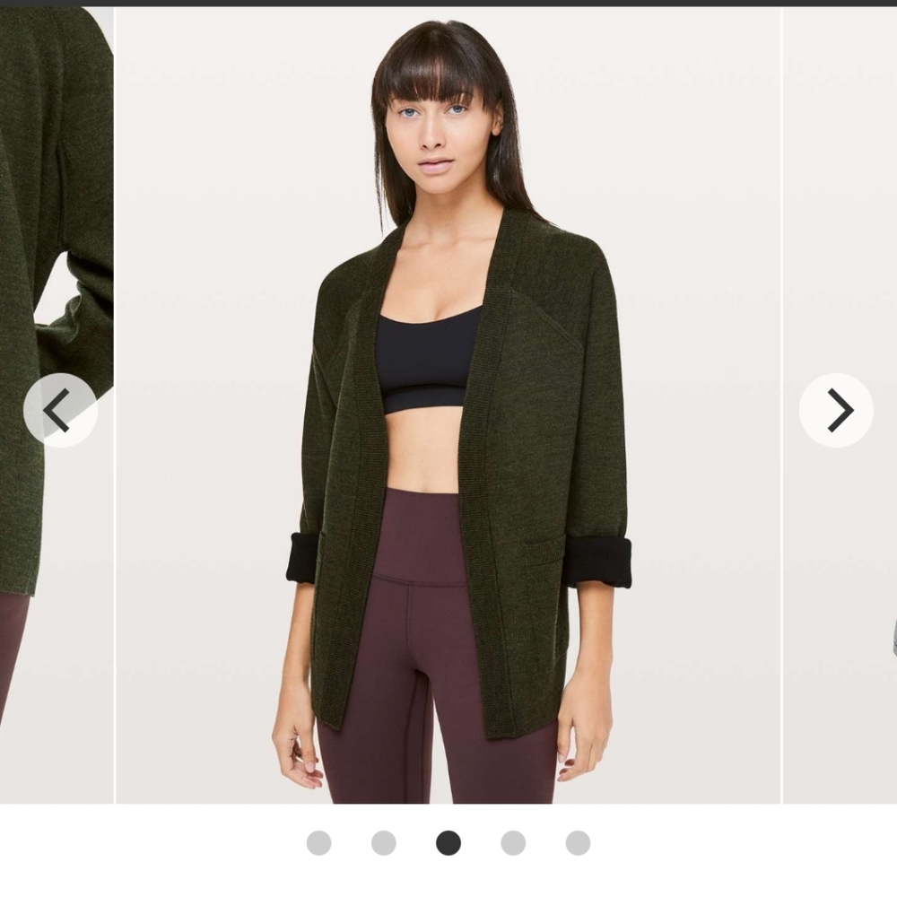 Lululemon Reverse Me Wrap-NWT-Sz 8-Heathered Dark Olive/Black